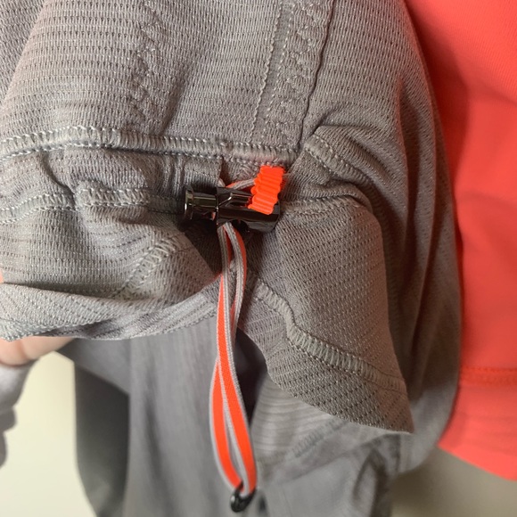 Lululemon Run Times Tank Light Grey/Coral Orange 4 - Picture 5 of 6